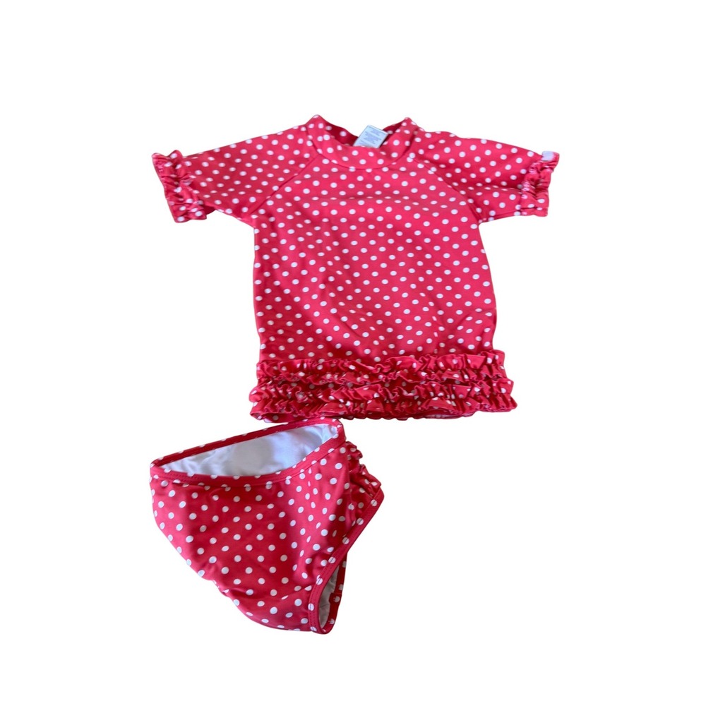 Ruffle Butts red polka dot two piece swimsuit